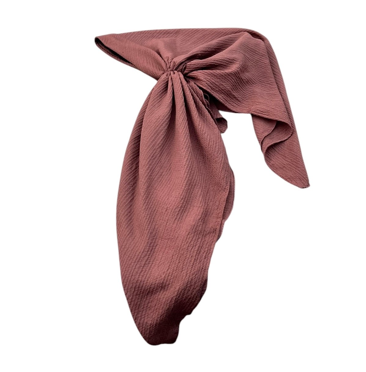 Open-Back Textured Crepe Pre-ties with Velvet Grip