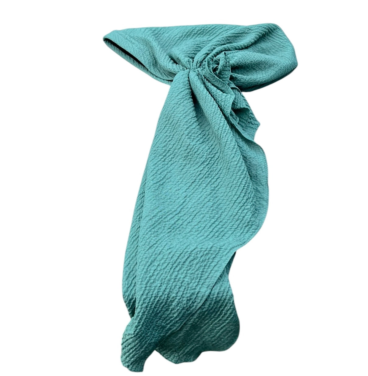 Solid Textured Crepe Pre-ties with Elastic