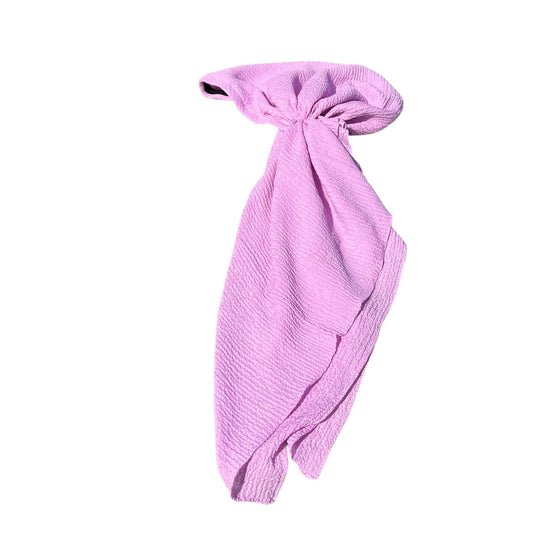 Solid Textured Crepe Pre-ties with Elastic