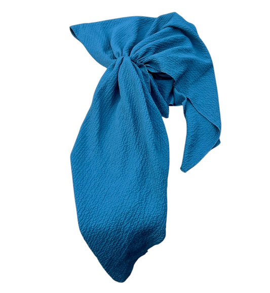 Open-Back Textured Crepe Pre-ties with Velvet Grip