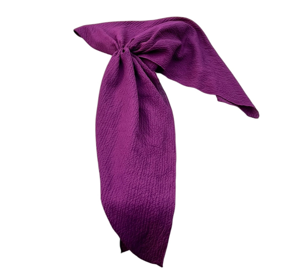 Open-Back Textured Crepe Pre-ties with Velvet Grip