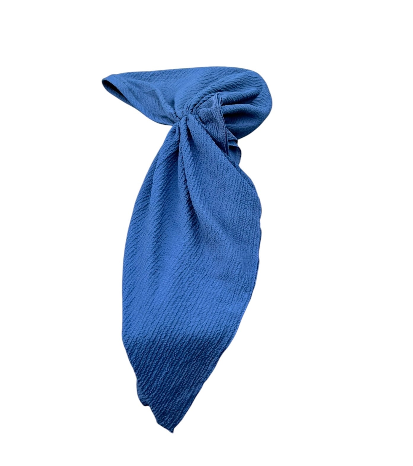 Solid Textured Crepe Pre-ties with Elastic