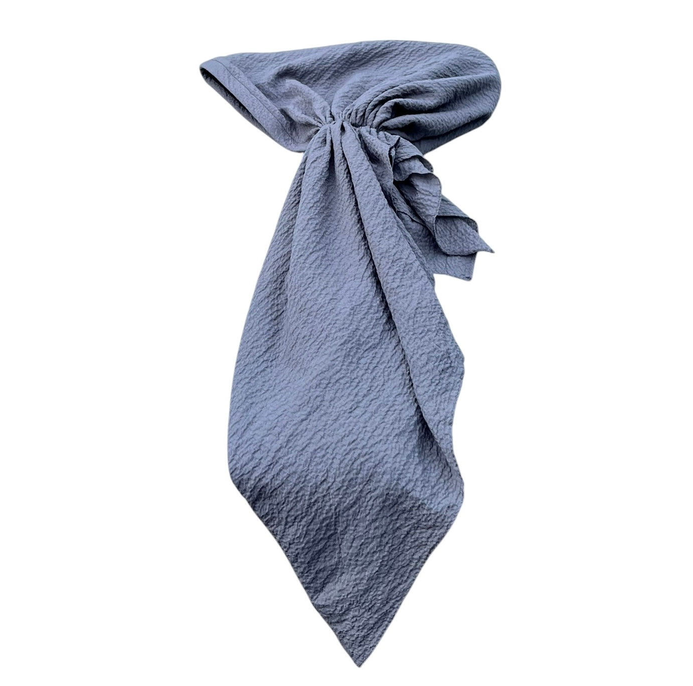 Solid Textured Crepe Pre-ties with Elastic