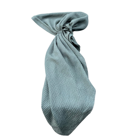 Solid Textured Crepe Pre-ties with Elastic