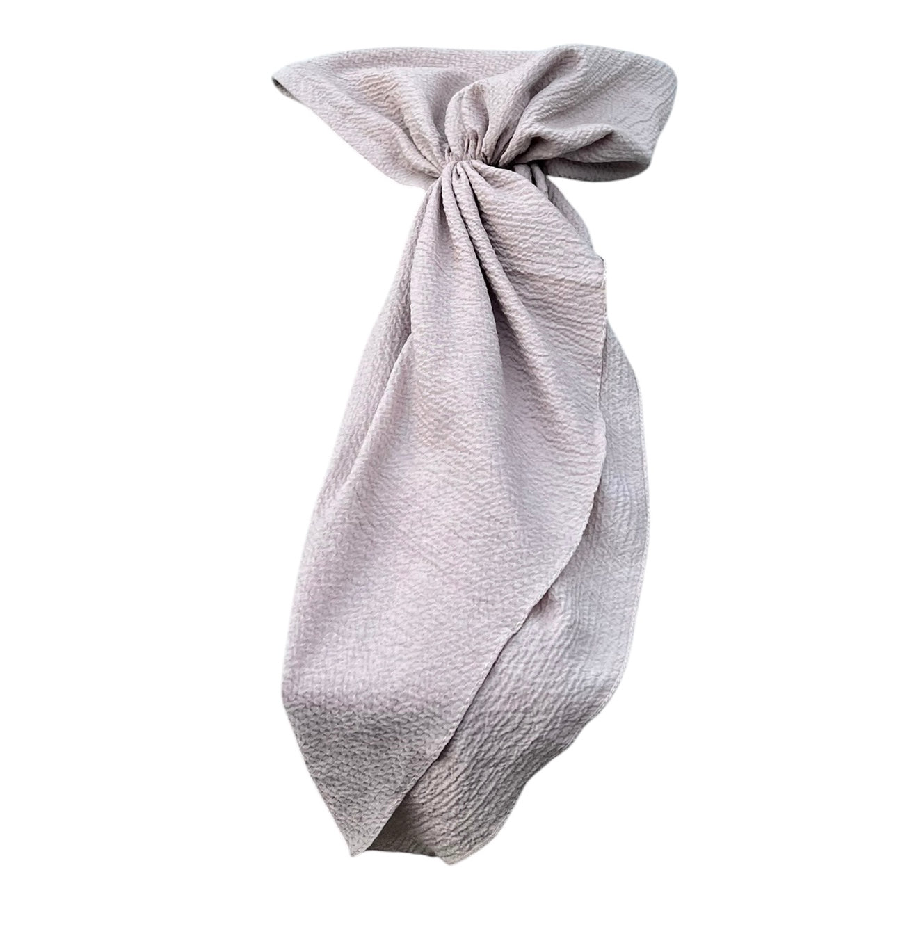 Solid Textured Crepe Pre-ties with Elastic