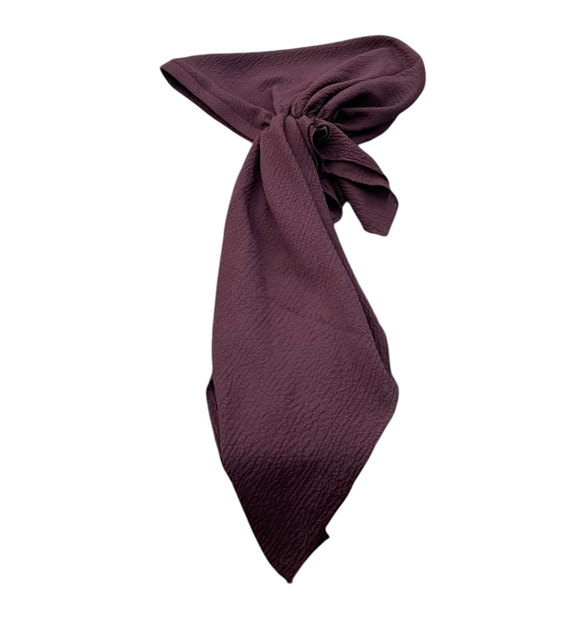 Solid Textured Crepe Pre-ties with Elastic