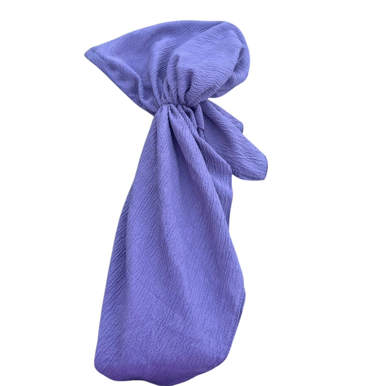 Solid Textured Crepe Pre-ties with Elastic