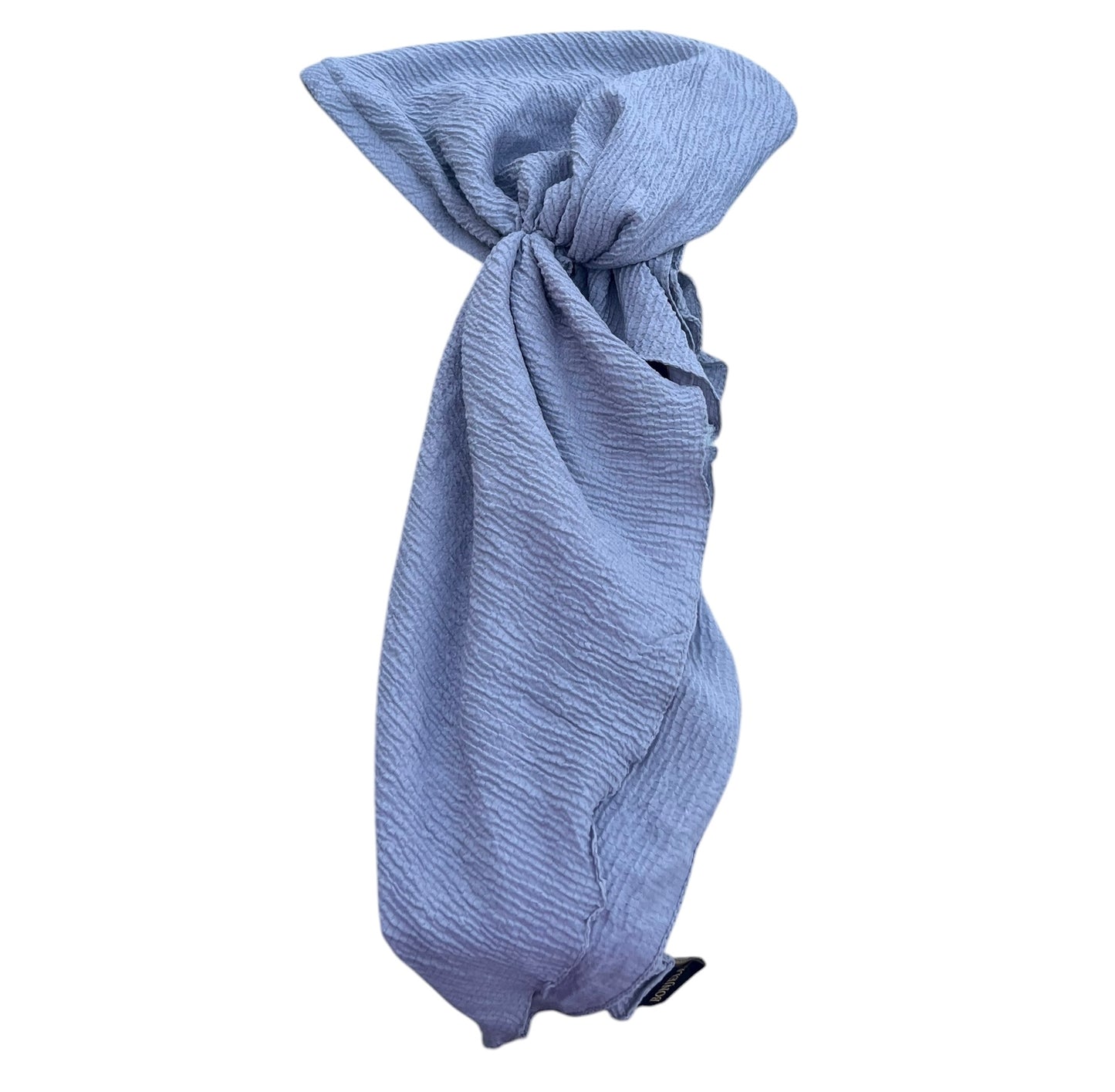 Solid Textured Crepe Pre-ties with Elastic