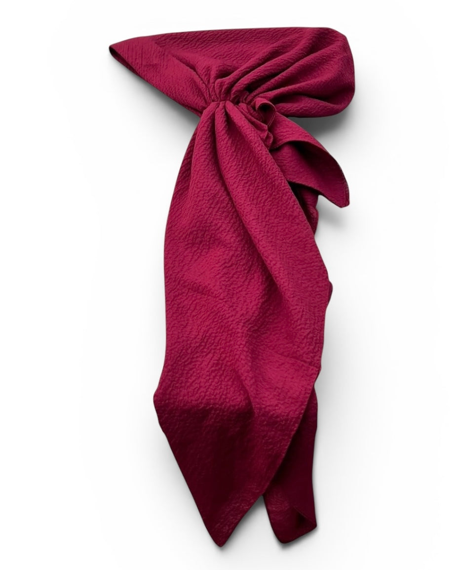 Textured Crepe Pre-ties with Velvet Grips